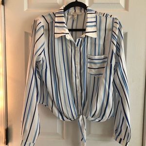 striped blouse